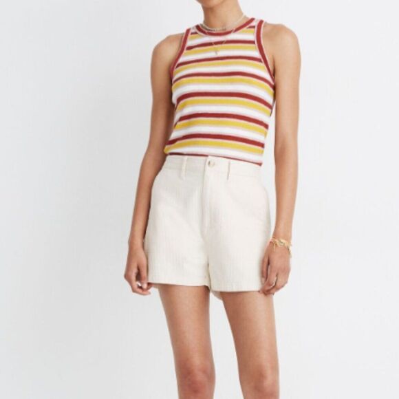 MADEWELL Camp Shorts Cream Size Small - Picture 1 of 6